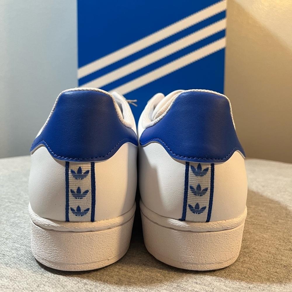 Adidas Superstar Cloud White Blue  Casual Sneakers Men's Shoe Size 10 IG9368​​ - Picture 5 of 12